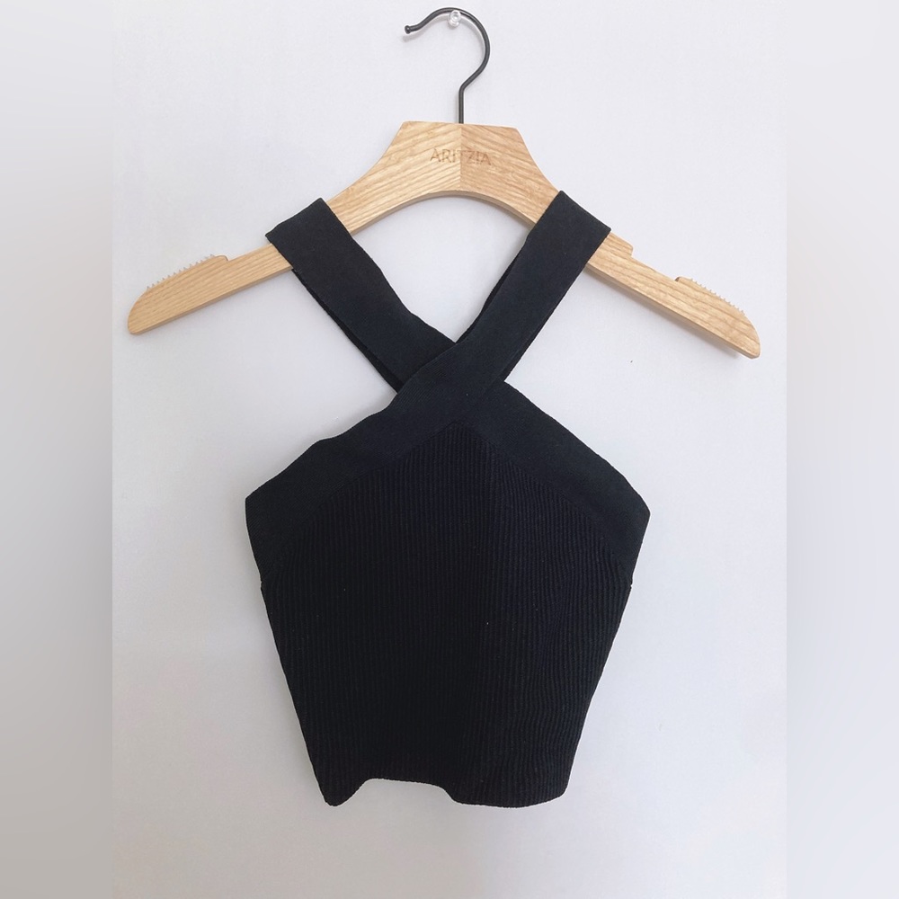Babaton Sculpt Knit Criss Cross Cropped Tank XS